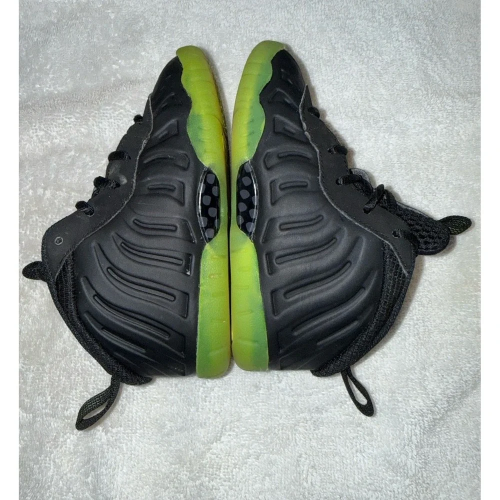 Nike Little Posite One Shoes Toddler Size‎ 8C Black Volt Foamposite HF0975-001
